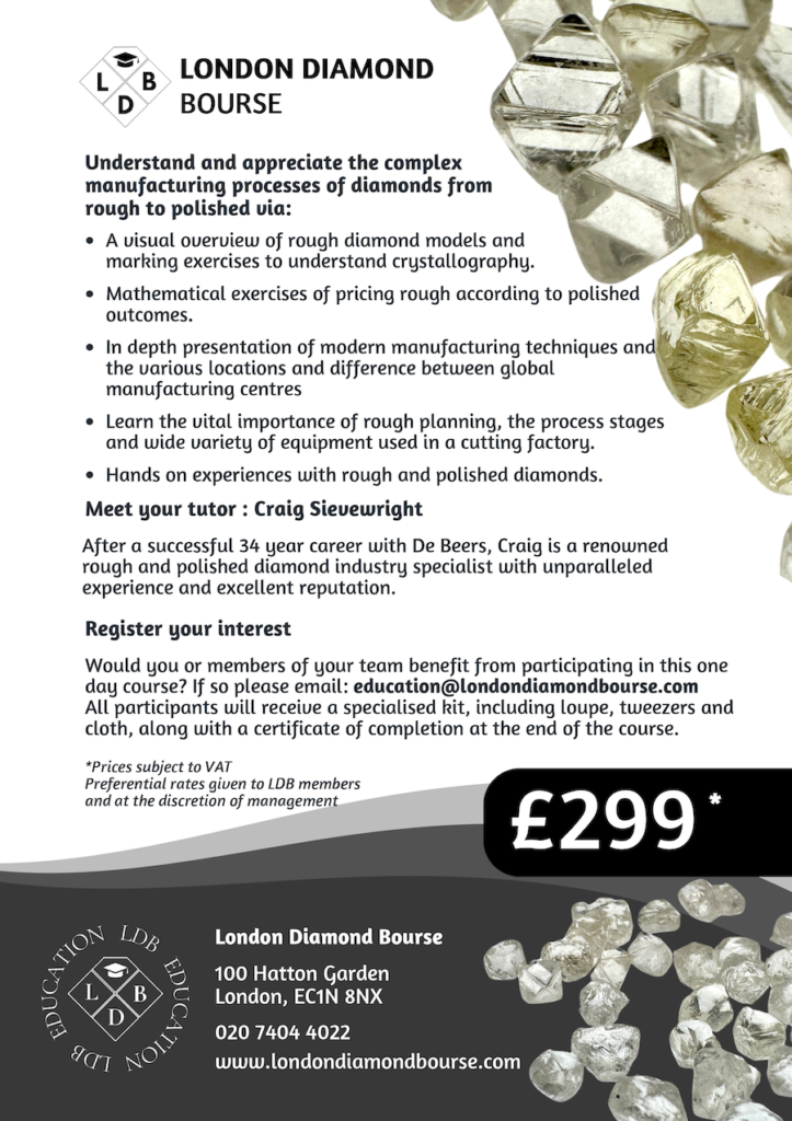 Diamond Course London Diamond Bourse
