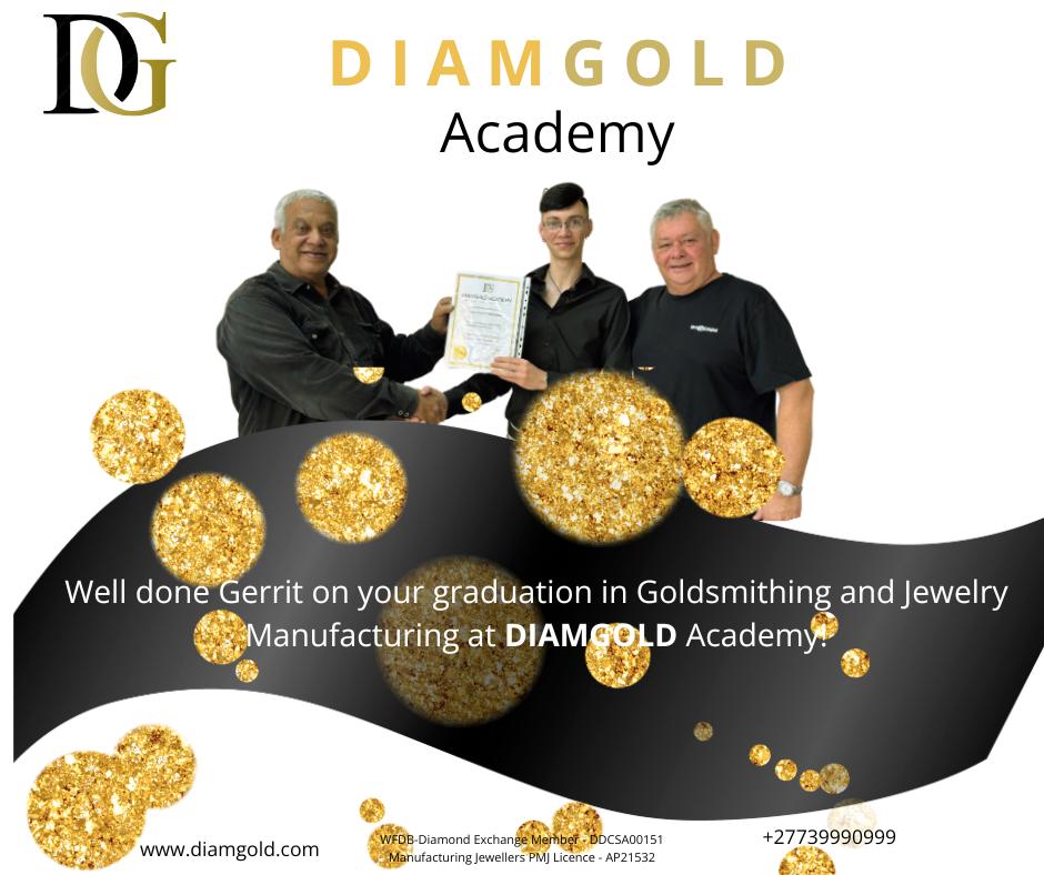 Graduate accepting diploma in Jewelry Design and Manufacturing to launch industry career